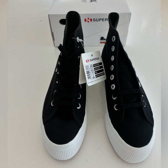 Superga 2708 High Top Sneakers Black 37.5 - Picture 2 of 6